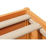 vidaXL Posteljni okvir brez vzmetnice vošč. rjav 200x200 cm borovina | Shoptok.si