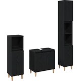  Set namještaja za kupaonicu 3 kom. Crni hrast 30 x 30 x 180 cm | shoptok.hr