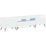  5-dijelni LED TV ormarić Bijela visokog sjaja Konstruirano drvo - Bijela visokog sjaja 81 cm | shoptok.hr