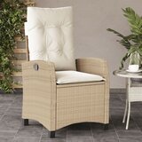 Maison Chic Nastavljiv Vrtni Stoli - Stol za vrt z blazinami bež poli ratan JS16, (21878558) | Shoptok.si