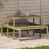  The Living Store Piknik miza 110x134x75 cm impregnirana borovina - Piknik Miza, (21498562) | Shoptok.si
