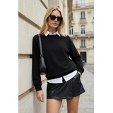TRENDYOLMILLA ženski duks Twoaw26Sw00030, crna Cene