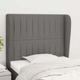  Uzglavlje s ušima tamnosivo 93x23x118/128 cm od tkanine Cijene