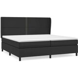  Box spring postelja z vzmetnico črna 200x200 cm umetno usnje, (20724362) | Shoptok.si