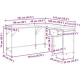 vidaXL Stol Staro drvo 141 x 141 x 75 cm Konstruirano drvo | shoptok.hr