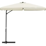 Zunanji senčnik z jeklenim drogom 300 cm peščeno bel, (20611126) | Shoptok.si