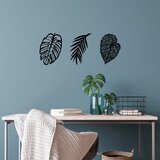 Wallity Zidna dekoracija Leaves - 509, 24 x 33 cm, Crna | ePonuda.com