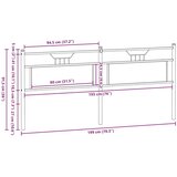  Uzglavlje boja hrasta sonome 193 cm konstruirano drvo i čelik | shoptok.hr