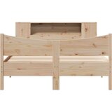 vidaXL Posteljni okvir brez vzmetnice 140x190 cm trdna borovina | Shoptok.si