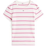 Tommy Jeans Majica 'ESSENTIAL' mornarska / svetlo modra / roza / bela | Shoptok.si