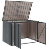  Kutija za spremanje u vrtu Crna 151,5 x 107 x 100 cm Čelik | shoptok.hr