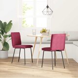 Maison Chic Jedilni stoli - Vzorci stoli 2 kosa vinsko rdeč žamet A597, (22032830) | Shoptok.si