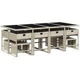  13-dijelni vrtni blagovaonski set s jastucima svijetlosivi | shoptok.hr