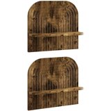  Zidna polica 2 kom. Dimljeni hrast 41 x 13.5 x 37.5 cm Slike