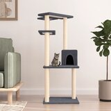 vidaXL Mačje drevo s praskalniki iz sisala temno sivo 123 cm | Shoptok.si