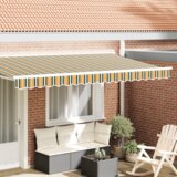 vidaXL Nadstrešnica Valance za 4 m okvir zelena i žuta 3.8x0.2 m | shoptok.hr