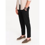 Ombre Men's chino pants with decorative waistband - black | shoptok.hr