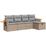 vidaXL 5-dijelni vrtni set sofa s jastucima bež od poliratana | shoptok.hr