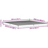  Krevet s daskama Bijelo 200 x 220 cm Čvrsto borovo drvo | shoptok.hr