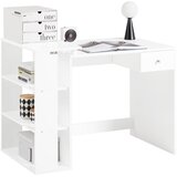 SoBuy domača pisarniška računalniška miza bele barve v skandinavskem slogu, (20815251) | Shoptok.si