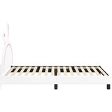  Otroški posteljni okvir z vznožjem Bela 90 x 190 cm PU, (5000104692) | Shoptok.si