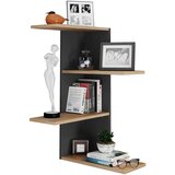 MID.YOU KOTNI REGAL 45/77/45 cm črna, medeni hrast | Shoptok.si