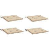 vidaXL jastuci za vrtne stolice 4 kom bež 50 x 50 x 3 cm od tkanine | shoptok.hr
