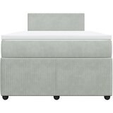 Box spring krevet s madracem svjetlosivi 120x200 cm baršunasti | shoptok.hr