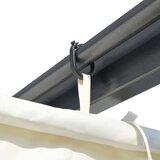  Pergola s pomičnim krovom krem bijela 3 x 3 m čelična | shoptok.hr