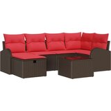  Set sofe s jastukom s pohranom Smeđa i crvena poliratan | shoptok.hr