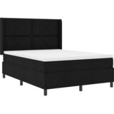  Krevet s opruga kutije s jastukom Crna 190 x 140 cm tkanina | shoptok.hr