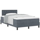 vidaXL Postelja s vzmetnico Temno siva 120x200 cm Žamet, (22052655) | Shoptok.si