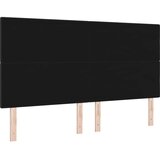  LED glava kreveta S LED lampica Crna 180 cm Poliester | shoptok.hr