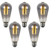 LUUMR Komplet 5 Pametne zatemljive LED žarnice E27 ST64 dimljene 4,9 W 150 lm 1800 K Cene