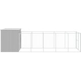  Kućica za pse s igralištem svjetlosiva 214x661x181 cm čelična | shoptok.hr
