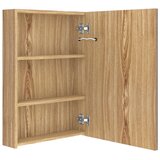  LED kupaonski ormarić s ogledalom boja hrasta 50 x 13 x 70 cm Slike