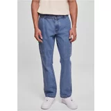 UC Men Straight Leg Cargo Jeans Light Blue Washed