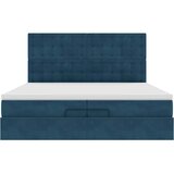  Otomanski okvir kreveta s madracima plavi 200x200cm baršunasti | shoptok.hr