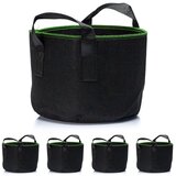 Blumfeldt Tekstilni cvjetnjak, set od 5 komada, 5 litara, flis, s ručkama | shoptok.hr
