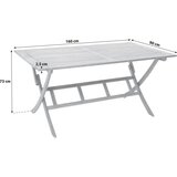 Gardenson Vrtna Zložljiva Miza Rebel, 160x73x90cm, Masivno | Shoptok.si