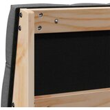 vidaXL Tapecirani uzglavlje Tamno siva 150 cm Čvrsto borovo drvo | shoptok.hr