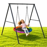 ECO TOYS vrtna dječja ljuljačka „ gnijezdo” 100 cm s čeličnim okvirom Cijene