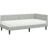  Kotni okvir postelje z matrico Drugo 2 pcs Svetlo siva Žamet, (5000123384) | Shoptok.si