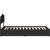  Postelja s shranjevanjem Črna 100 x 200 cm Konstruiran les, (5000106442) | Shoptok.si