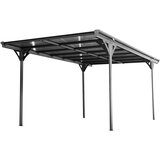 WESTMANN aluminijska nadstrešnica za automobile s ravnim krovom Helsinki 15 m2 (3x5 m) | BRANDED IN GERMANY Cijene