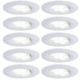 PAULMANN Set ugradbenih LED svjetiljki Calla (6 W, Ø x V: 9 cm x 5 mm, Bijela, 10 Kom., Neutralno bijelo) Cijene