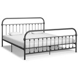 vidaXL Okvir za krevet sivi metalni 180 x 200 cm Cijene