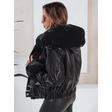 DStreet Kurtka skórzana damska z futerkiem czarna | Shoptok.si