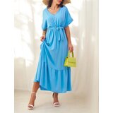 Resti Women's midi dress with short sleeves and decorative buttons | shoptok.hr