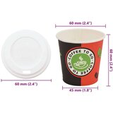 vidaXL Papirnate šalice za kavu s poklopcem 1000 kom 4 oz 120 ml | shoptok.hr